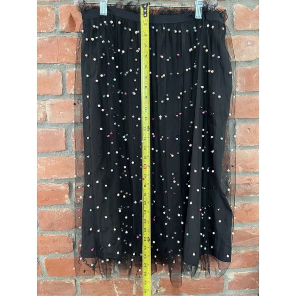 Re:named tulle midi skirt with pearl embellishment overlay - Picture 8 of 8